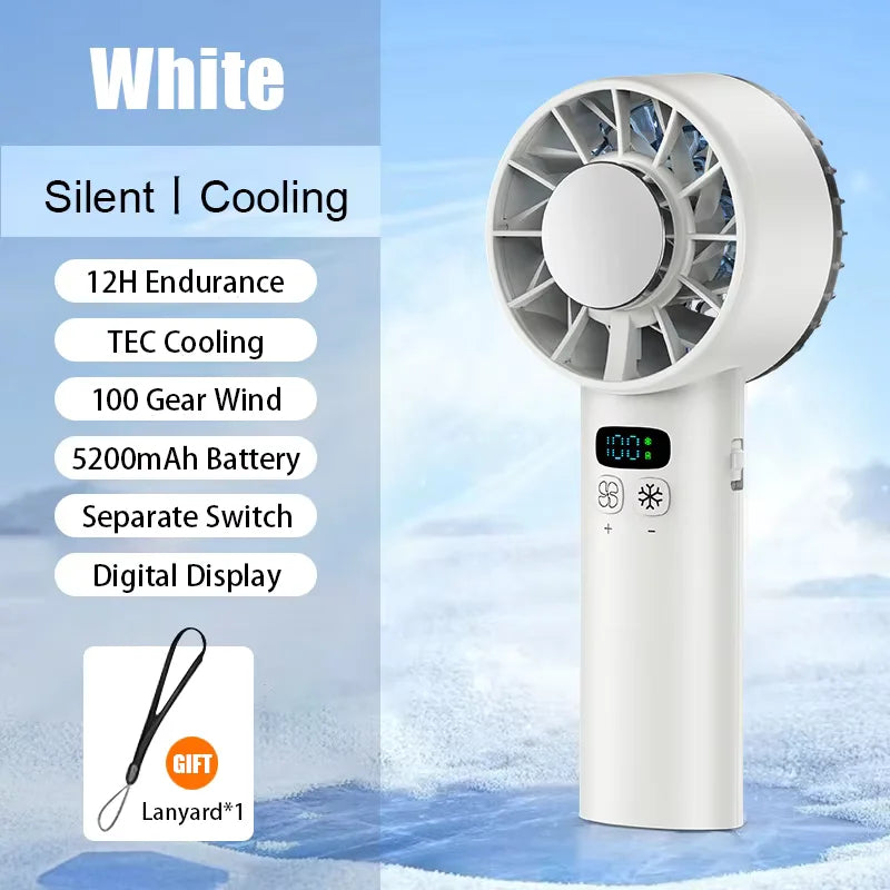 New Upgrade Portable Handheld Fan with Cold Compress Function